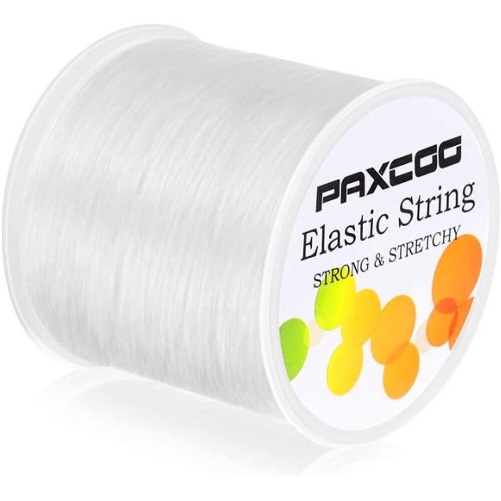 White 1mm Elastic Bracelet String Cord Stretch Bead Cord for Jewelry Making
